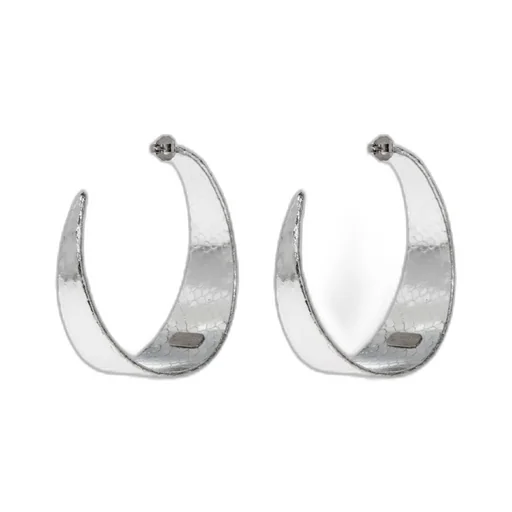 Snakeskin-Effect Hoop Earrings
