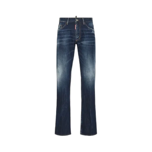 Logo-Patch Distressed Jeans