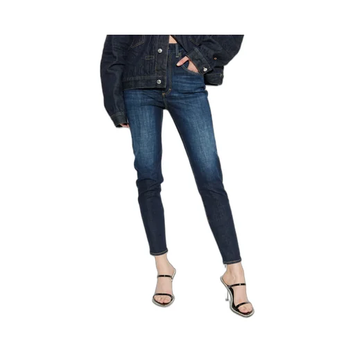 High Waist Tapered Skinny Jeans