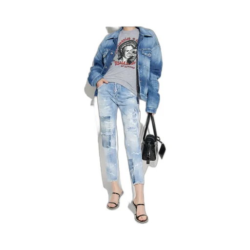 Light Super Ripped Wash Cool Girl Jeans