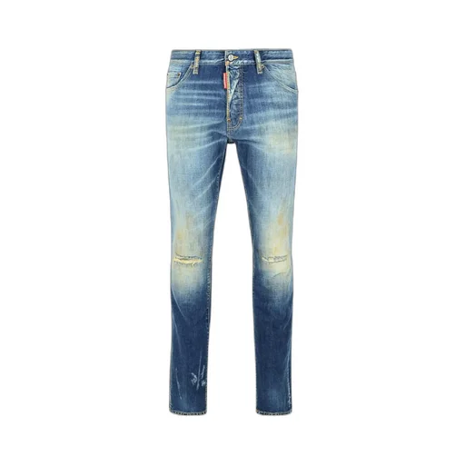Straight Leg Slim Distressed Jeans