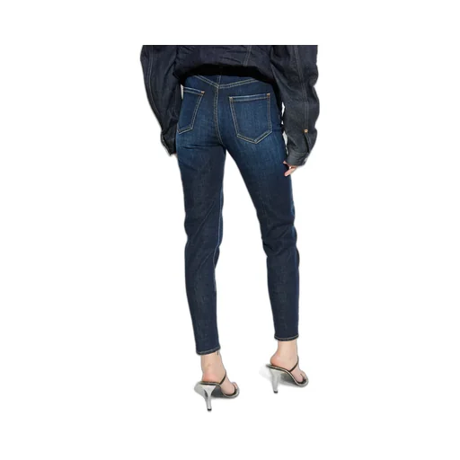 High Waist Tapered Skinny Jeans