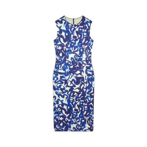 Abstract Printed Mid-Length Dress