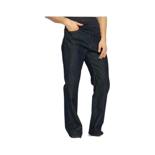 Logo Patch Straight Leg Jeans