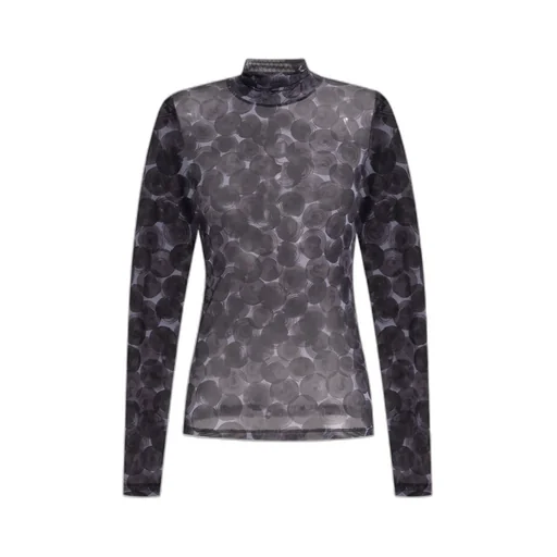 Turtleneck Sheer Top