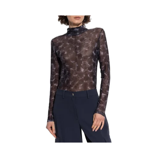 Turtleneck Sheer Top