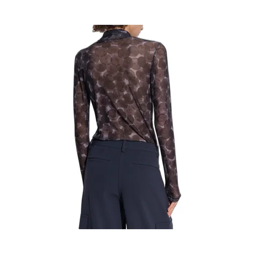 Turtleneck Sheer Top