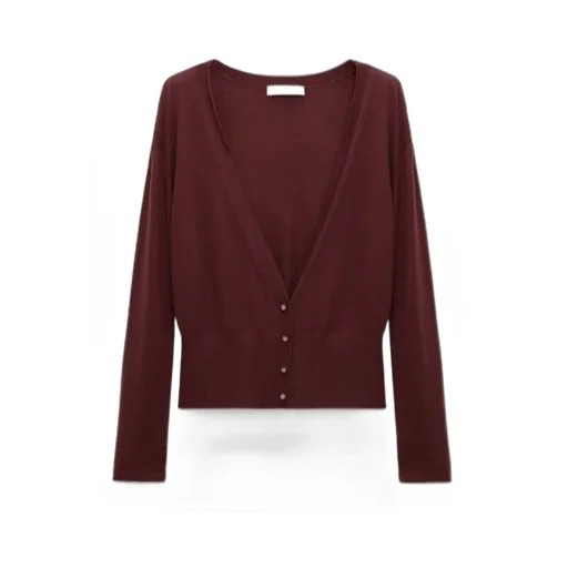 Ribbed V-Neck Cardigan