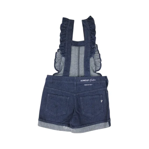 Denim Ruffle Strap Shortalls
