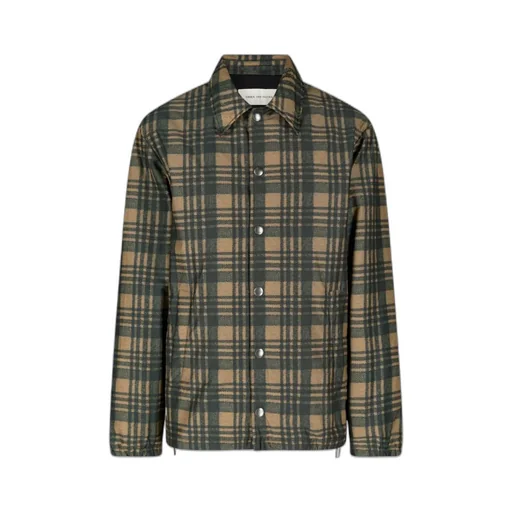 Checked Button-Down Jacket