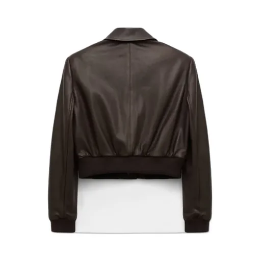 Classic-Collar Leather Jacket