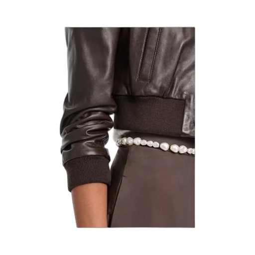 Classic-Collar Leather Jacket