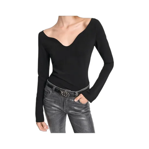 Structured V-Neck Top