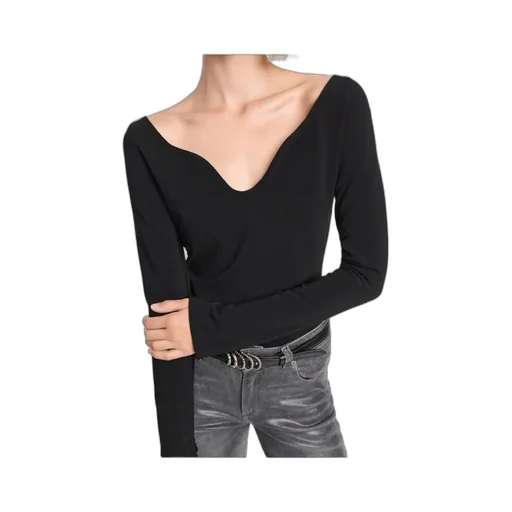 Structured V-Neck Top