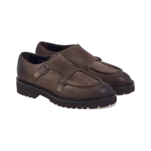 Double Buckle Monk Shoes
