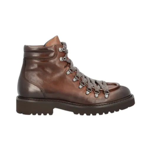 Round-Toe Lace-Up Boots