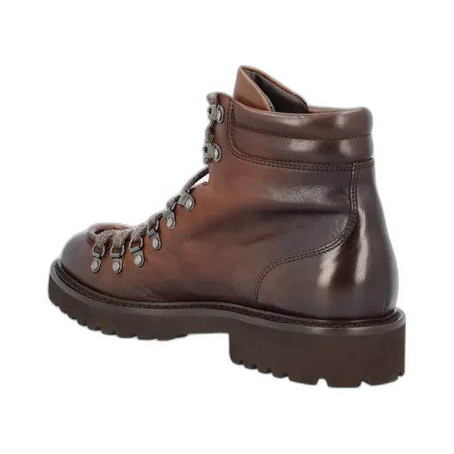 Round-Toe Lace-Up Boots