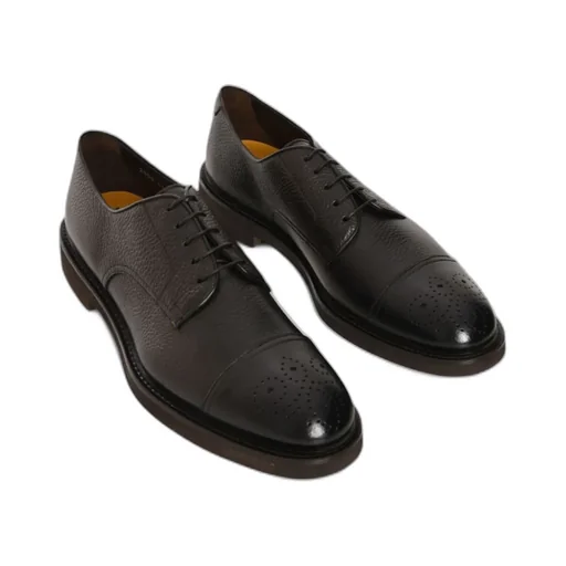 Leather Lace-Up Derby Shoes
