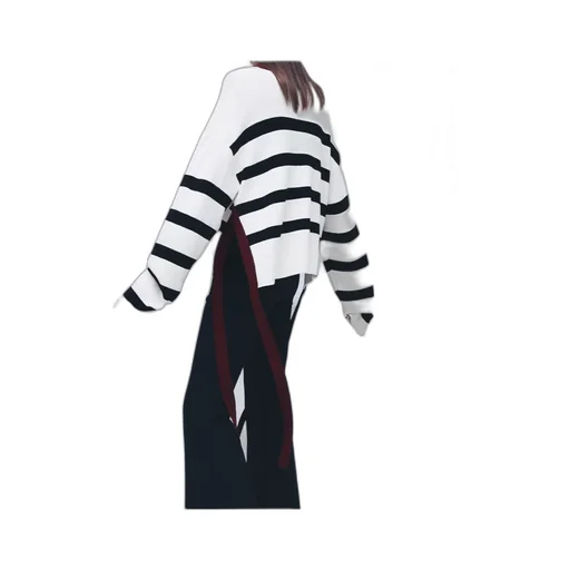 Striped Knit Pullover