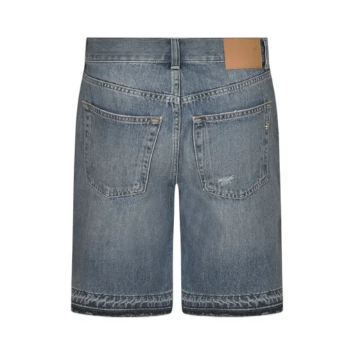 Logo Patch Denim Shorts