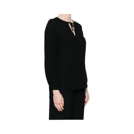 Tied-Neck Georgette Blouse