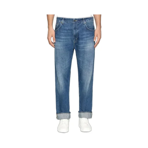Denim Trousers With Belt Loops