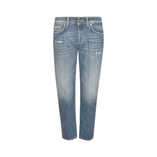 Distressed Logo-Patch Jeans