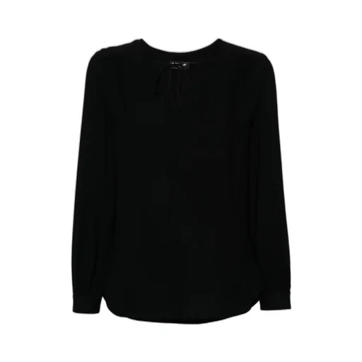 Tied-Neck Georgette Blouse