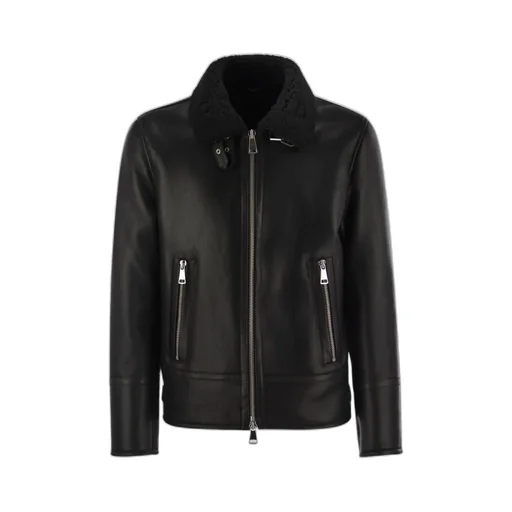 Shearling Buckled-Collar Jacket