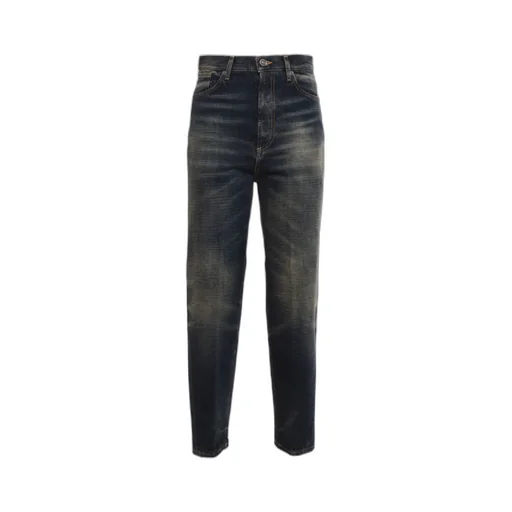 Embossed Patch Denim Jeans