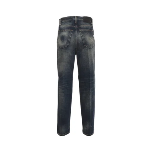 Embossed Patch Denim Jeans