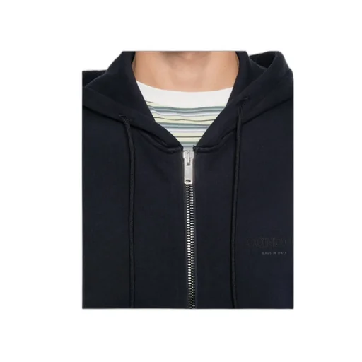 Logo Print Zip-Up Hoodie