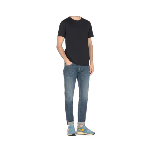 Faded Ruffle Denim Trousers