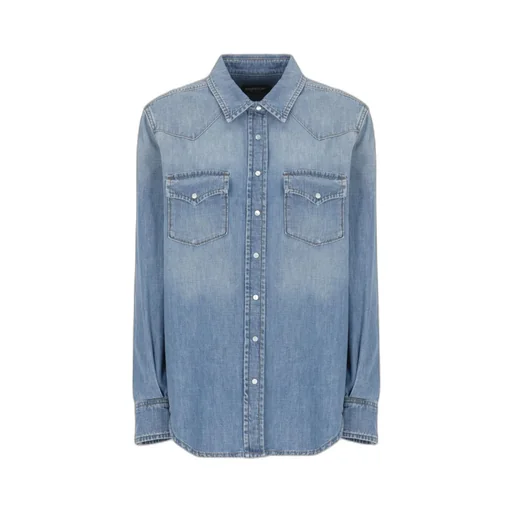Flap-Pocket Denim Shirt