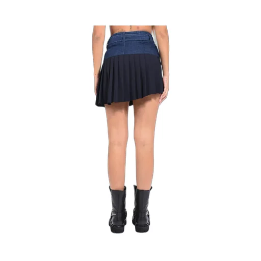 Pleated Belted Skirt