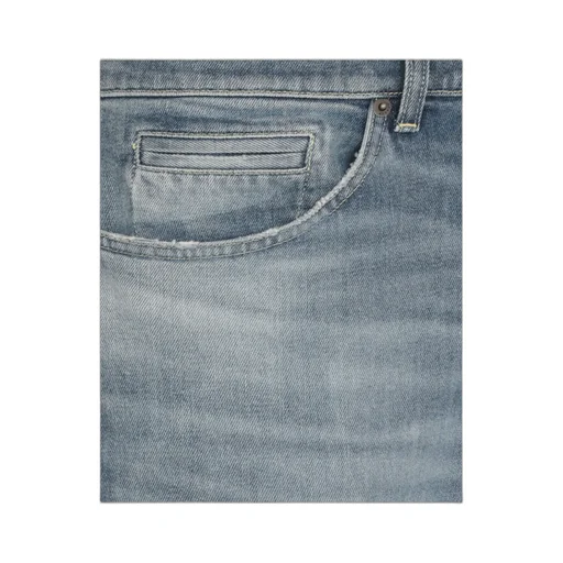 Faded Ruffle Denim Trousers