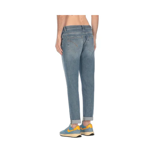 Faded Ruffle Denim Trousers