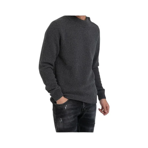 Stand Collar Wool Knitted Sweater