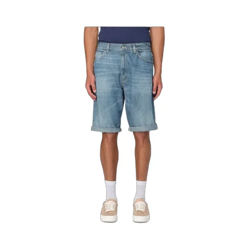 Washed Denim Shorts