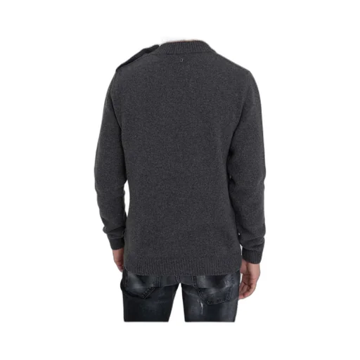 Stand Collar Wool Knitted Sweater