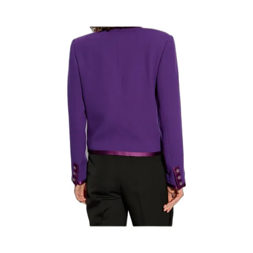 Single-Breasted Crepe Jacket