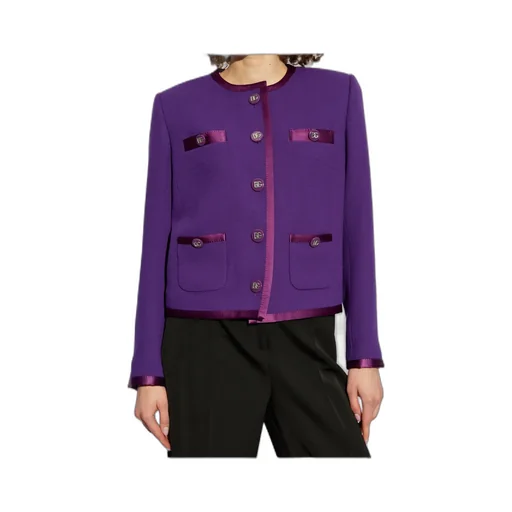 Single-Breasted Crepe Jacket