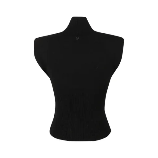 Sleeveless High Neck Sweater