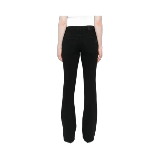 Button-Fly Flared Jeans