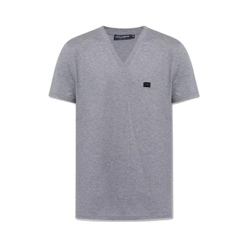 Logo Plaque V-Neck T-Shirt