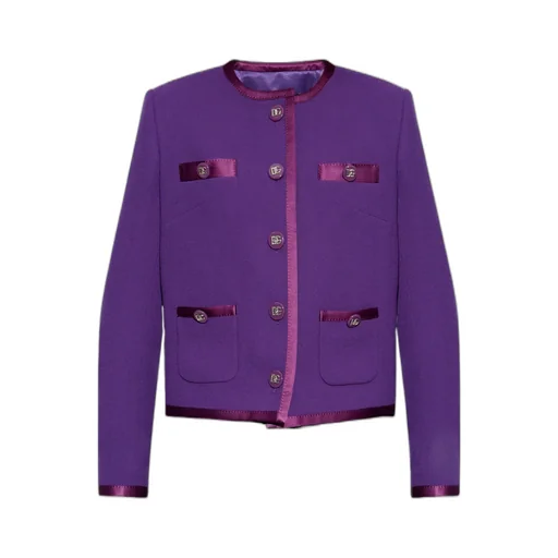 Single-Breasted Crepe Jacket
