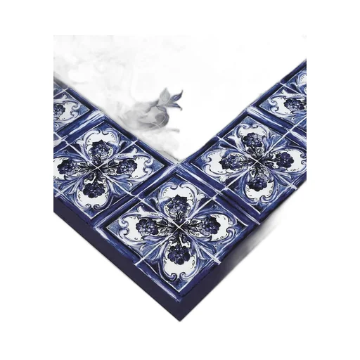Majolica Print Twill Scarf