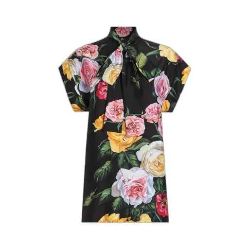 Floral Printed Habotai Shirt
