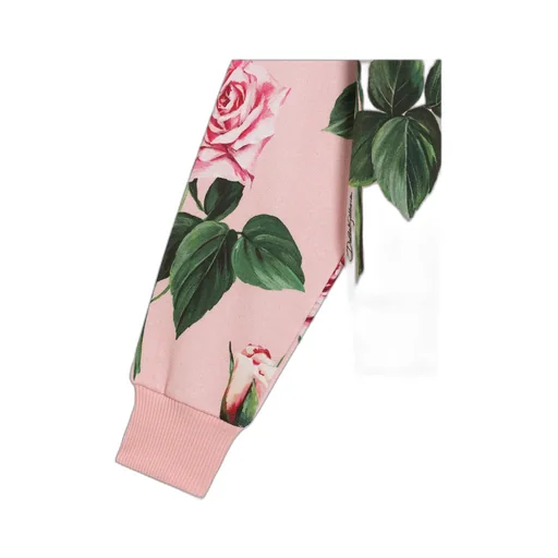 Floral Printed Zipped Hoodie