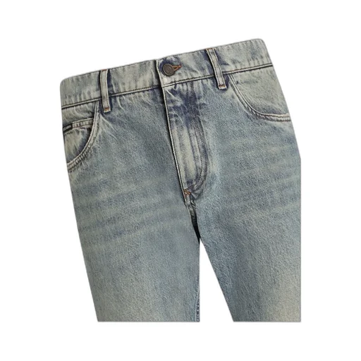 Logo Plaque Straight Leg Jeans